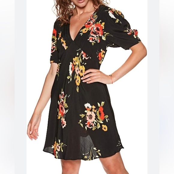 Free People Floral Black Dress - Picture 3 of 12